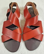 Bakers Women’s Sandals Autumn 1818 Orange Strappy Slip-On Size 7.5M