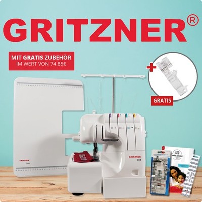 GRITZNER 788 Version 2025, Fadenabschneider, Klarsichtfuss, LED + 5 Sonderfüße