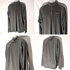 Columbia Omni-Shade 1/4 Zip Base Layer Gym Shirt, Gray Long Sleeve, Men’s Sz 2XL