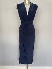 Plunge Neckline Ruched Evening Party Dress Size 12