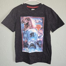 Universal Studios Welcome to Extraordinary Black Shirt sz S ET Jaws Jurassic