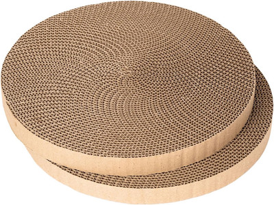 2pc Round Cat Scratcher Refill-Cardboard Cat Scratcher Scratching Replacement Pa