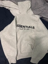 Fear of Gods Essentials Men's Hoodie Light Oatmeal Small Brand New