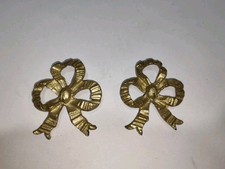 Lot De 2 Ancien NOEUD CACHE CLOU Piton en bronze Louis XVI