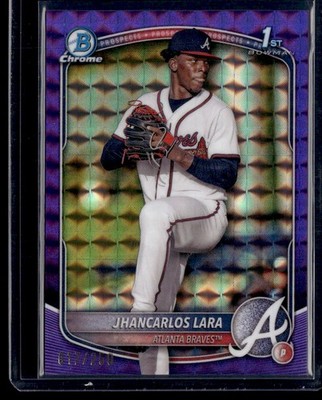 JHANCARLOS LARA 2025 BOWMAN CHROME PROSPECT PURPLE GEOMETRIC REFRACTOR RC