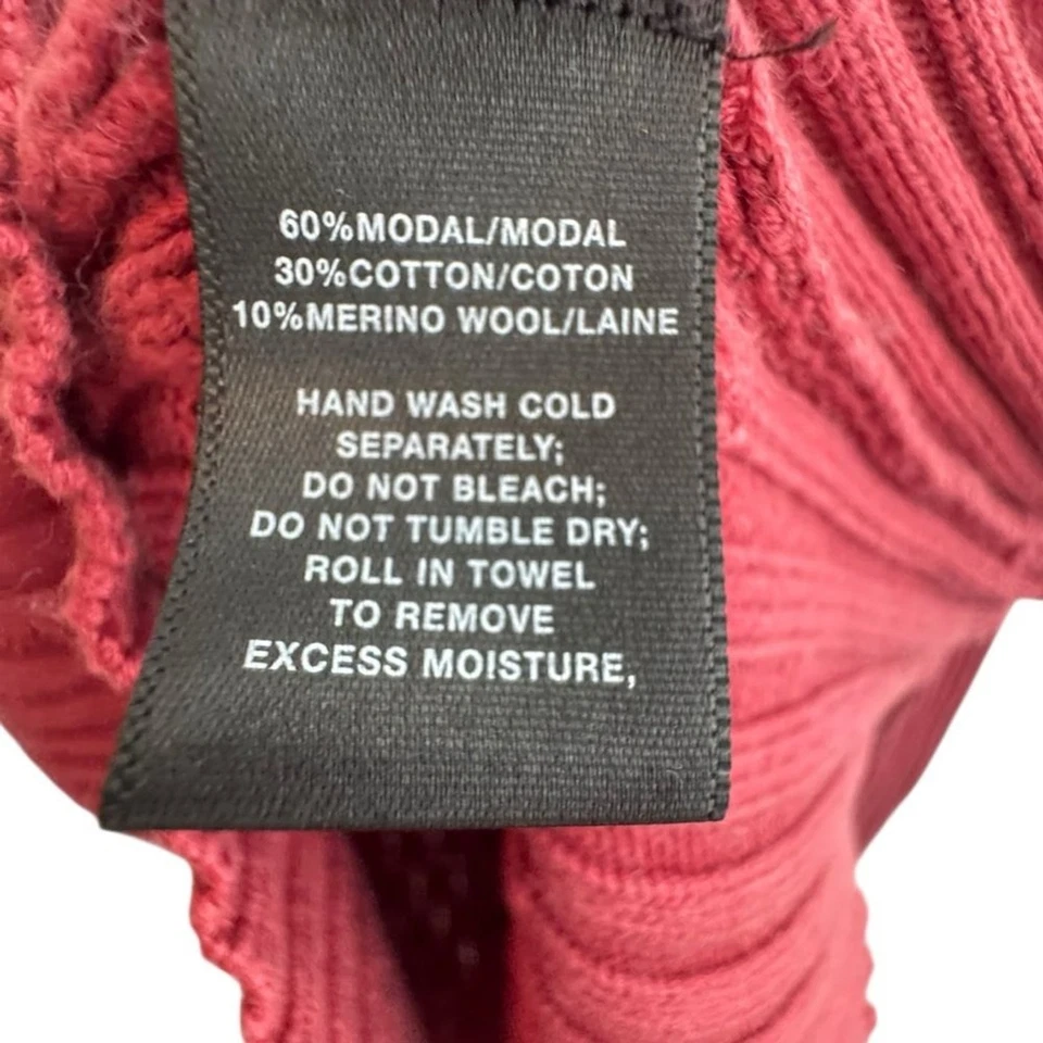 Suéter tejido con cable cuello capucha Lafayette 148 talla grande en canela chai Foto 4 de 4