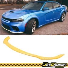Fits 20-23 Charger Widebody OE Style Front Bumper Lip Splitter Protector Yellow