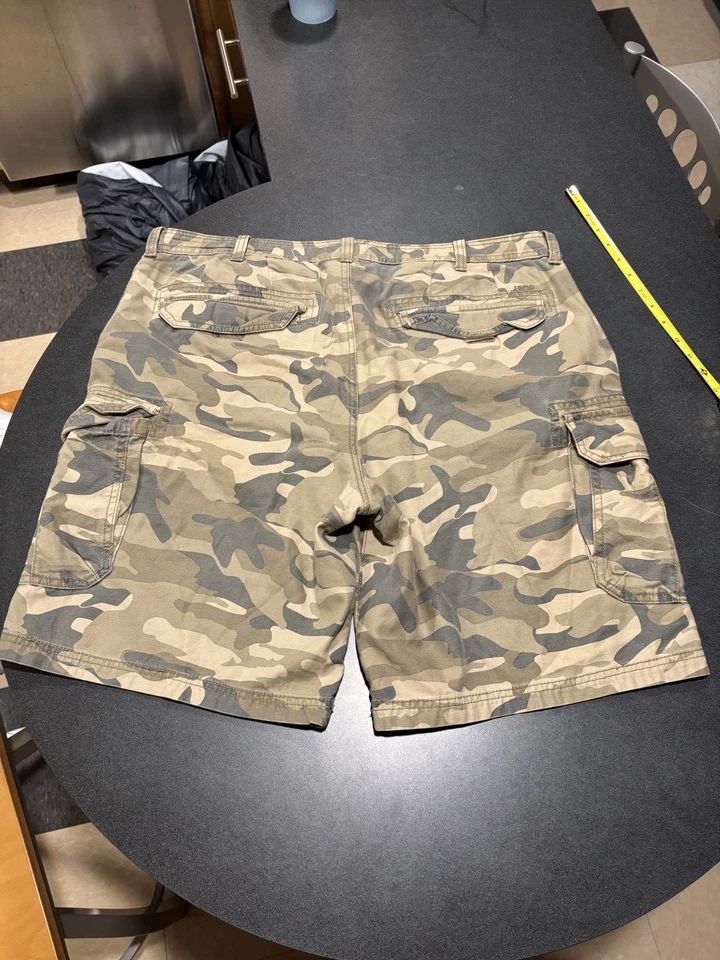 Pantalones Cortos Carga IZOD Camuflados Para Hombres 38 Algodón Lona Sueltos Patinador Y2K Foto 4 de 4