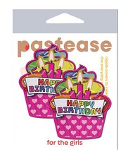 Nipple Pasties Pastease Happy Birthday Cupcake One Size Multi Nipple Covers