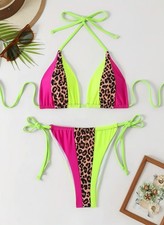 Bikini Set with Leopard Print Two-Piece Swimsuit