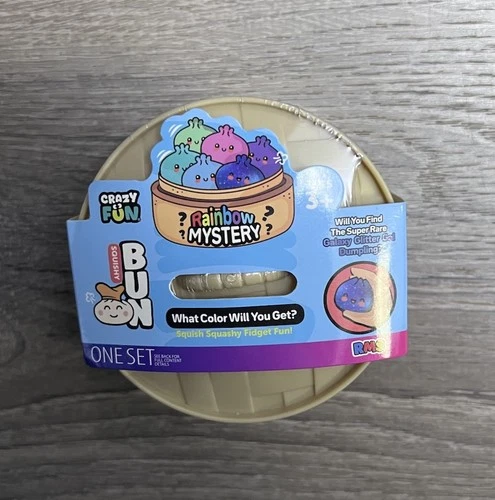 Crazy Fun Squishy Bun Rainbow Galaxy Chase Mystery Dumpling Gel Glitter NEW