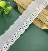 Vintage Spitzenband Borte Aus Baumwolle Spitzenstoff Dekoband Zierband Spitze...