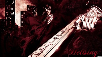 Anime alucard hellsing gun Custom Gaming Mat Desk