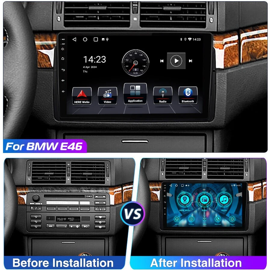 4+64GB for BMW 3-series E46 1998-2006 Android 15 DVR+ Car Stereo Radio BT FM+AHD - Image 4 of 4