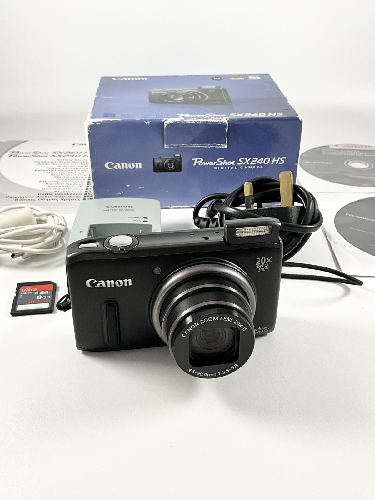 Canon PowerShot SX240 HS 12.1MP Digital Camera - Black - Great Condition!
