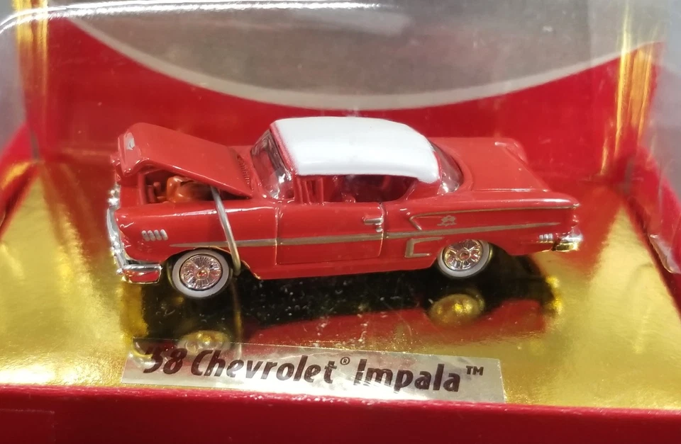 MINI METAL HO 1:87 58 CHEVROLET IMPALA 2 DR CLASSIC METAL WORKS DIECAST IOP RED - Image 3 of 4