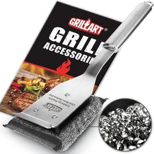 Grill Brush Bristle Free, Safe Grill Brush for Outdoor Grill, SteamWizards BBQ