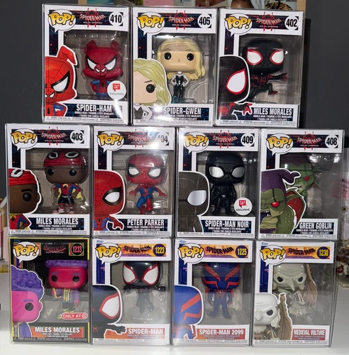 Funko Pop Marvel Spider-Man Into the Spider-Verse Lot (12) | Miles Morales, etc.