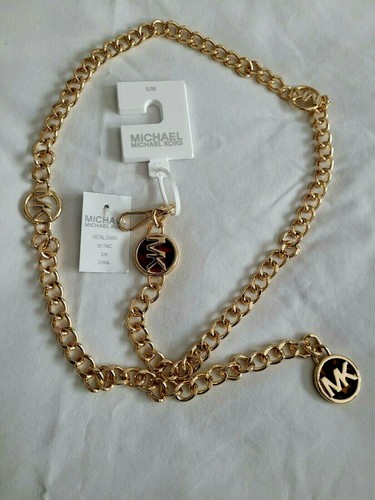 michael kors gold chain belt