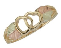 Coleman 10k Black Hills Gold Double Heart Ring Size 8.5 Coleman 10k Black Hills Gold Double Heart Ring Size 8.5
