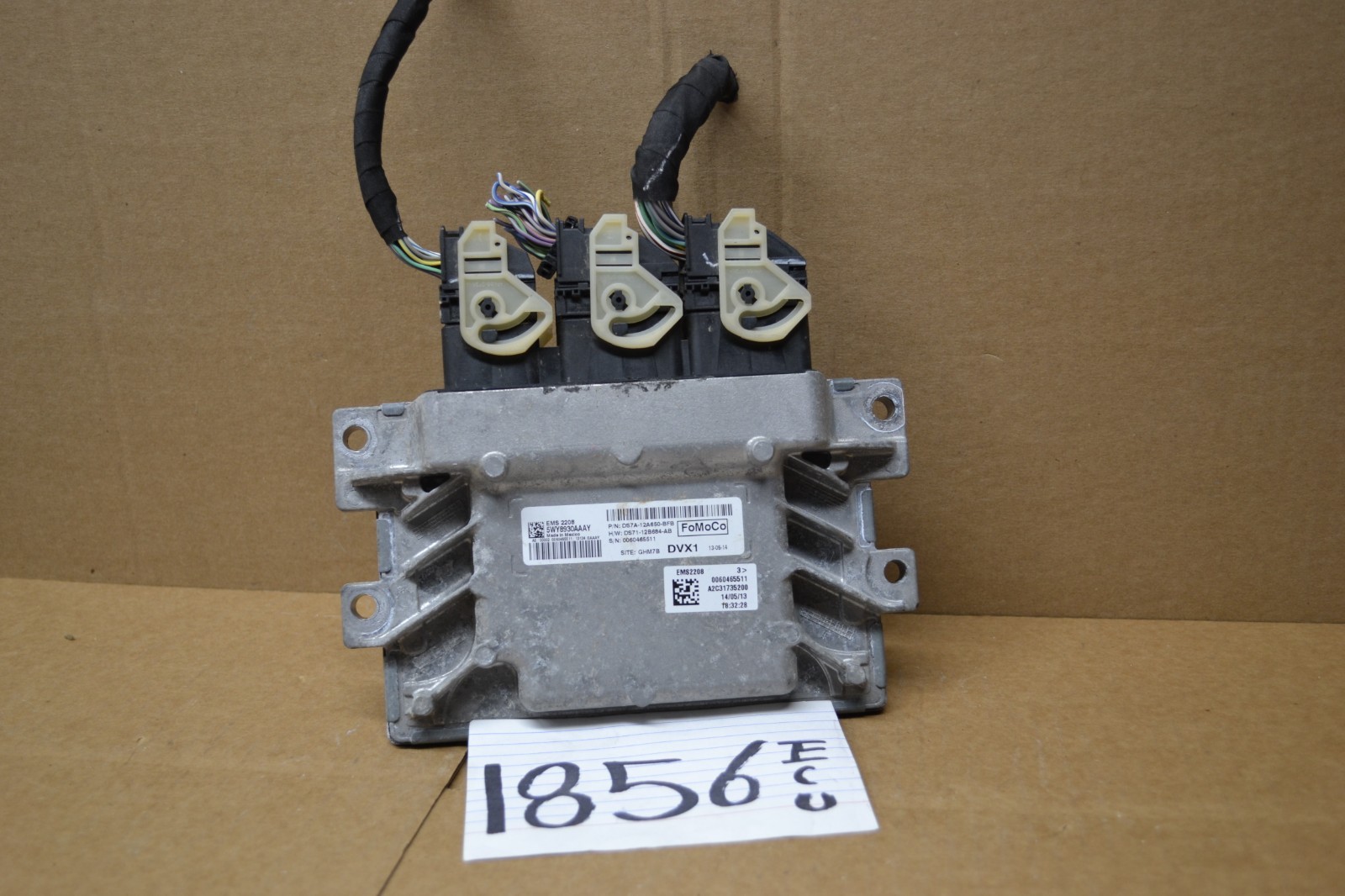 2013 Ford Fusion #1856 Engine Computer ECM ECU  DS7A-12A650-BFB 