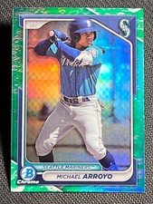 2024 Bowman Chrome GREEN LUNAR REFRACTOR Michael Arroyo, item 1