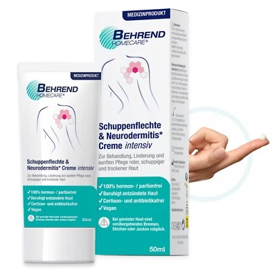 BEHREND HOMECARE Behrend – Schuppenflechte & Neurodermitis Creme bei geröteter & trockener Haut