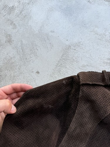 Allsaints Brown Leather Suede Biker Jacket - Picture 5 of 12
