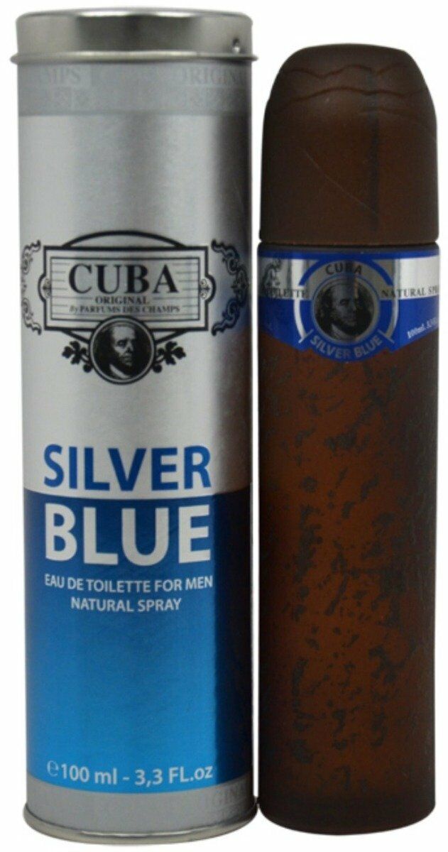 Cuba Silver Blue By Cuba cologne for men EDT 3.3 / 3.4 oz New in Box