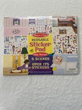 Melissa Doug Reusable Sticker Pad PLAY HOUSE 5 Scenes Over 175 Stickers