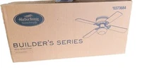 Harbor Breeze Builders Series 42" White Flush Mount Ceiling Fan Quiet
