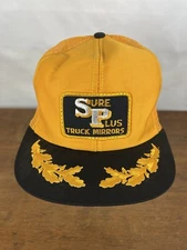 Vintage Sure Plus Truck Mirrors Polyester Foam & Mesh Snapback Trucker Cap