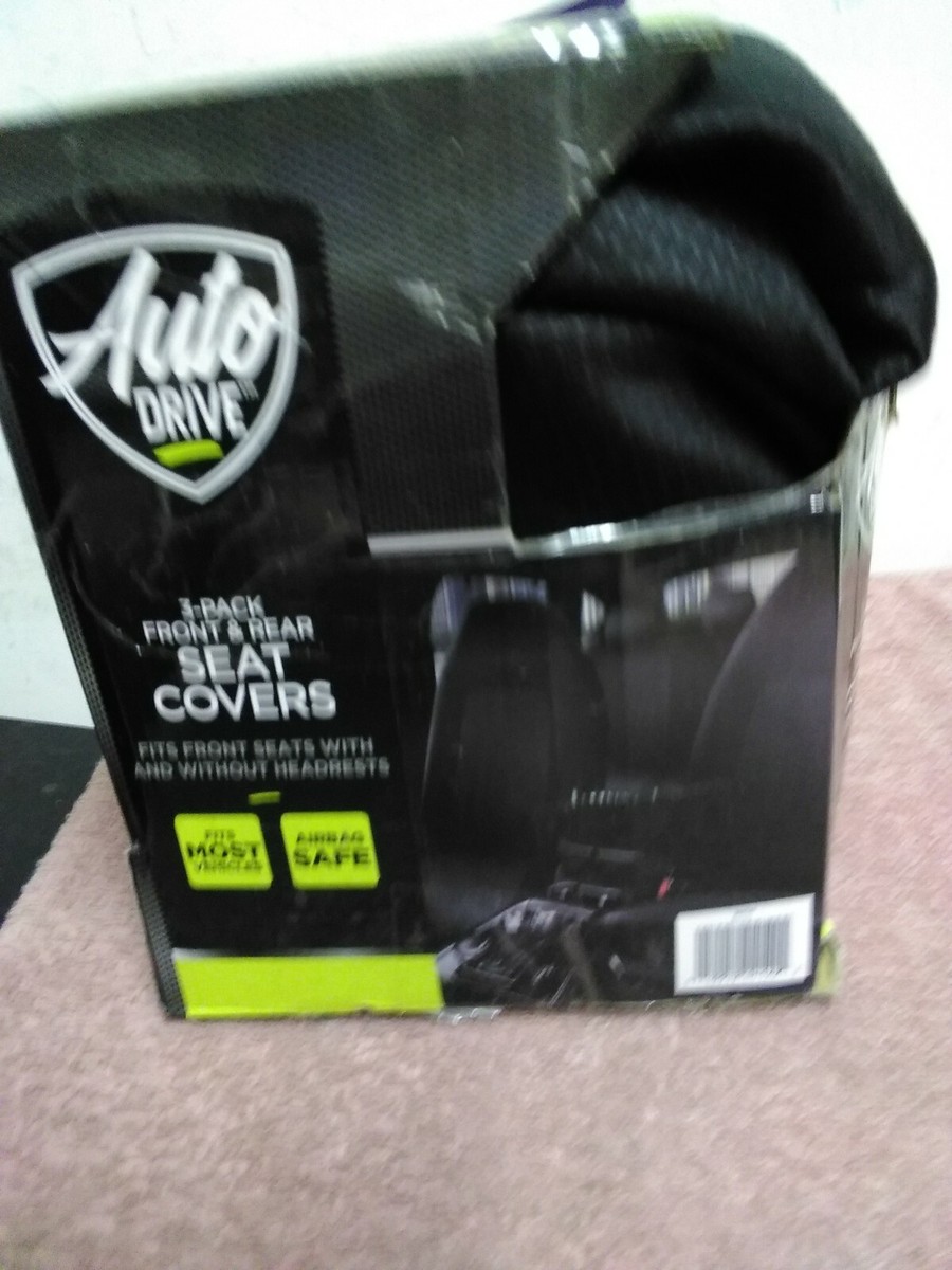 AUTO DRIVE PIECE BUCKET SEAT COVER BLACK FITS MOST CARS
