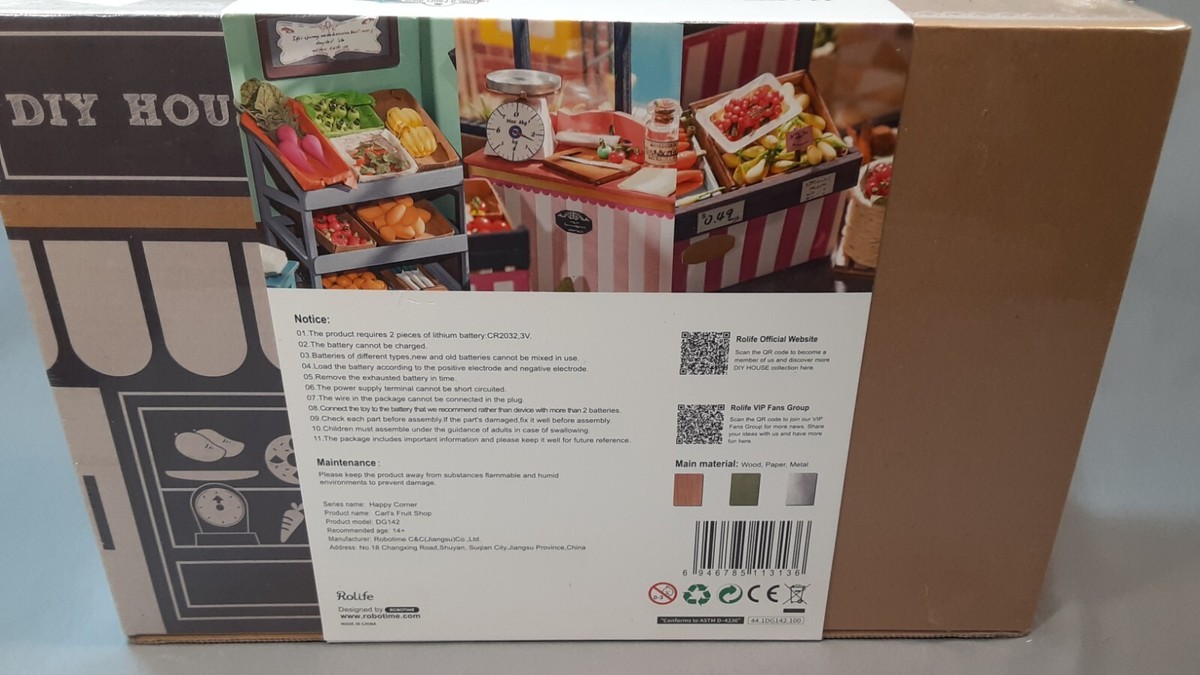 Kit Maison De Poupée Miniature Rolife DG142 – Carl's Fruit Shop – DIY Neuf