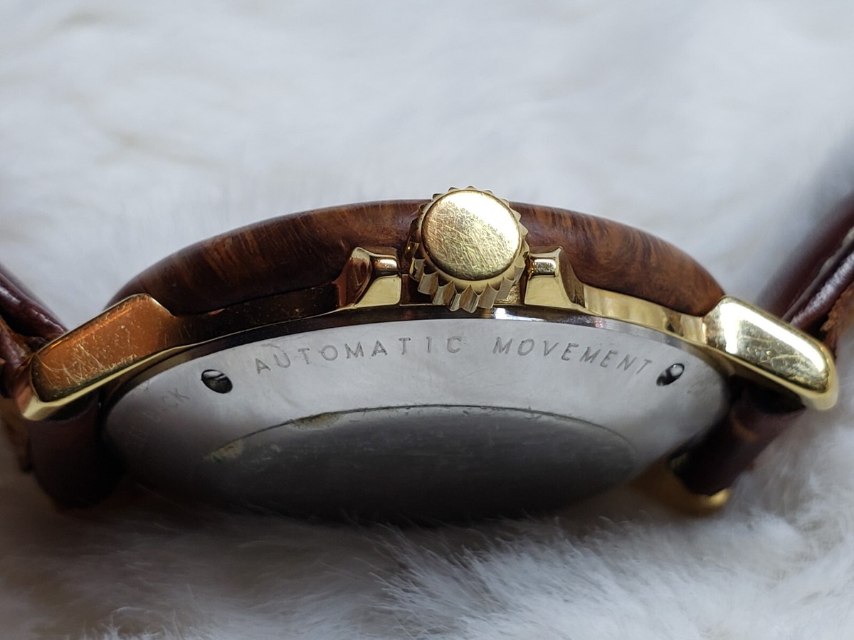 Rare Daniel Mink Locman Milano Automatic Watch with Polished Wood