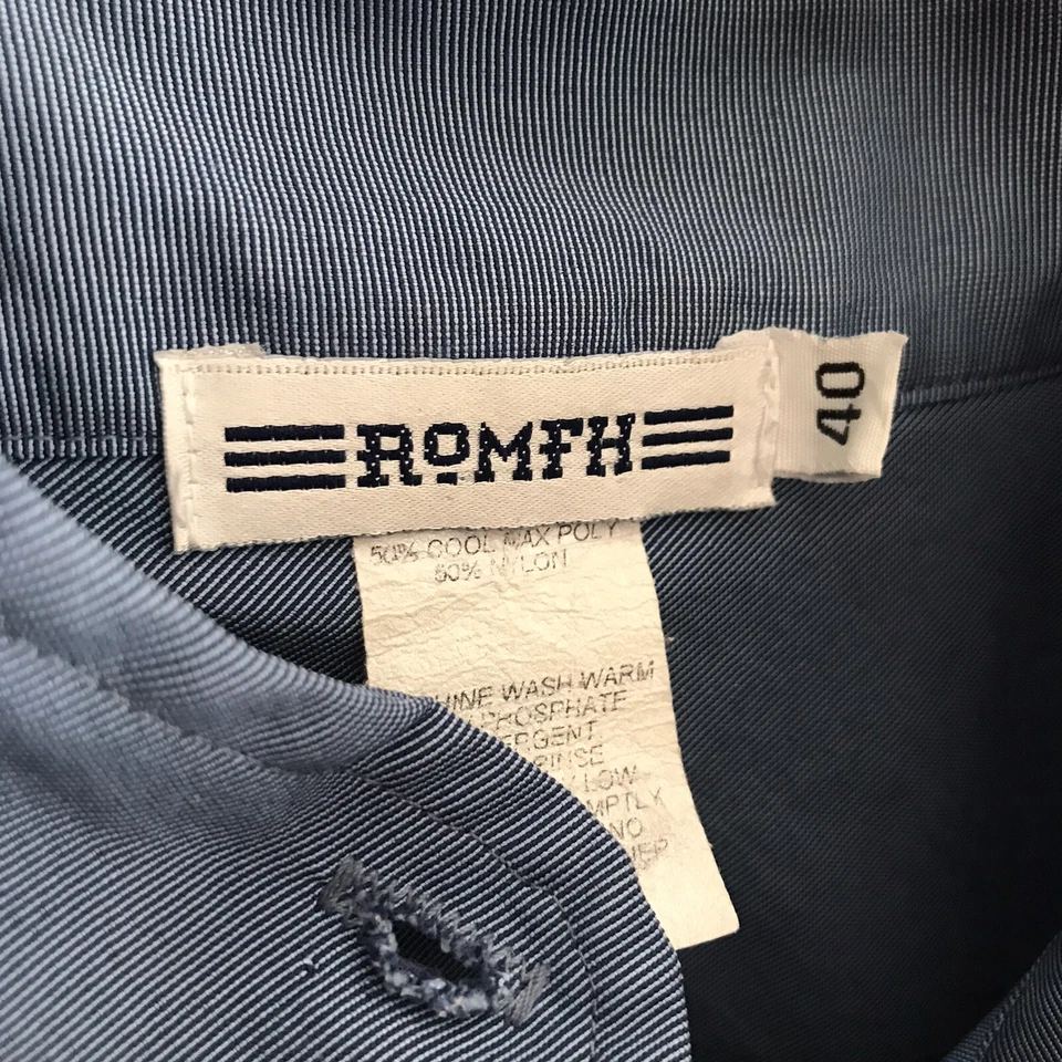 RoMFH Long Sleeve Blue Equestrian Shirt Button Up Women’s Size 40 - Image 4 of 4