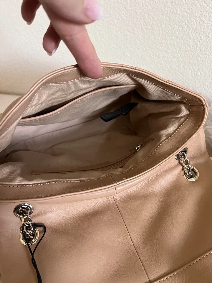 Bolso Bandolera Ted Baker Ayasie Chevron Edredón Camel Grande Nuevo con Etiquetas Foto 4 de 4