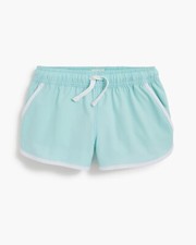 J.Crew Girls' tech short with drawstring In Cupcake Aqua White Size 16