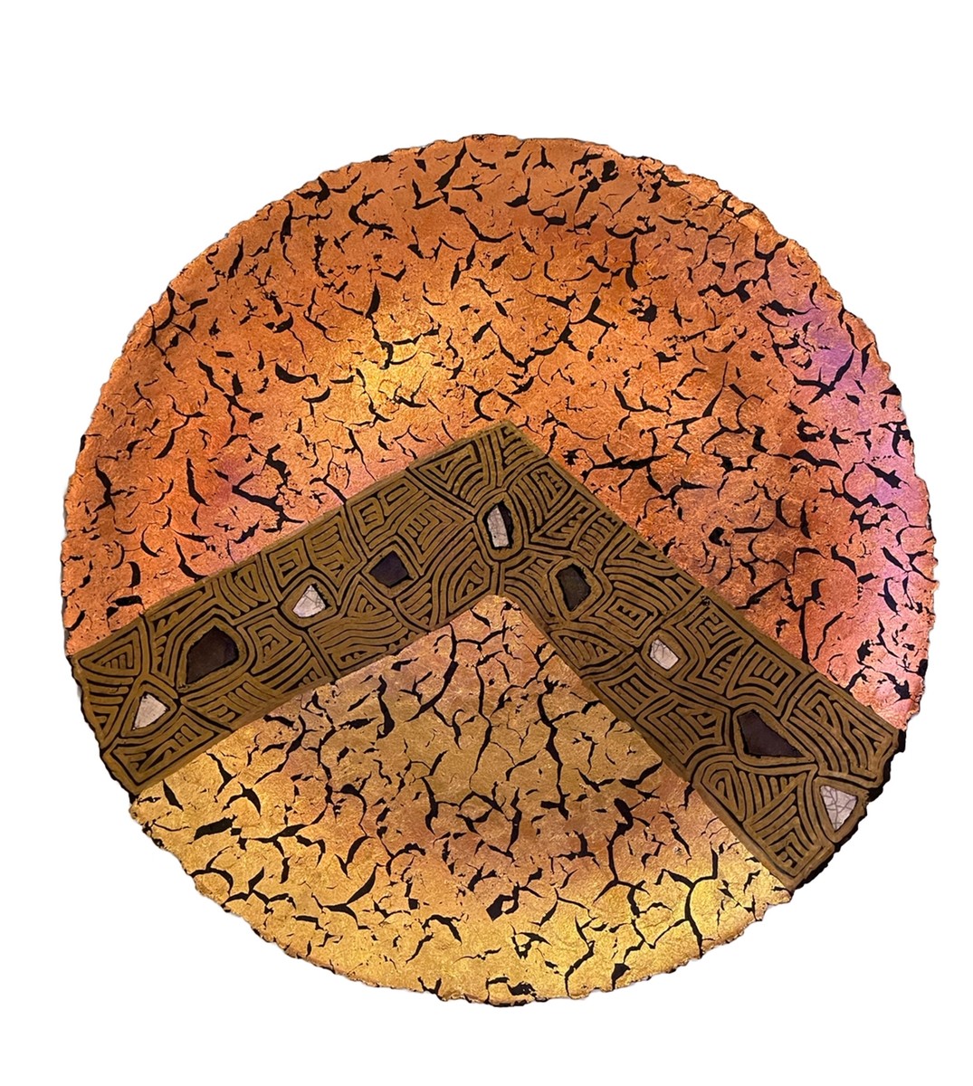 VTG Original Paper Fiber Modern Hanging Wall Art Signed G Hoff