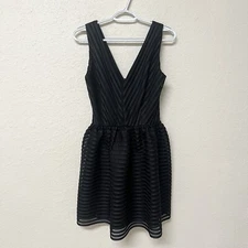 Love Ady Women's Black Fit and Flare Dress Lined Size M