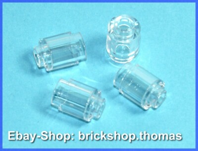 Lego 4 x Steine rund transparent 3062 - Brick Round 1x1 Trans-Clear - NEU / NEW