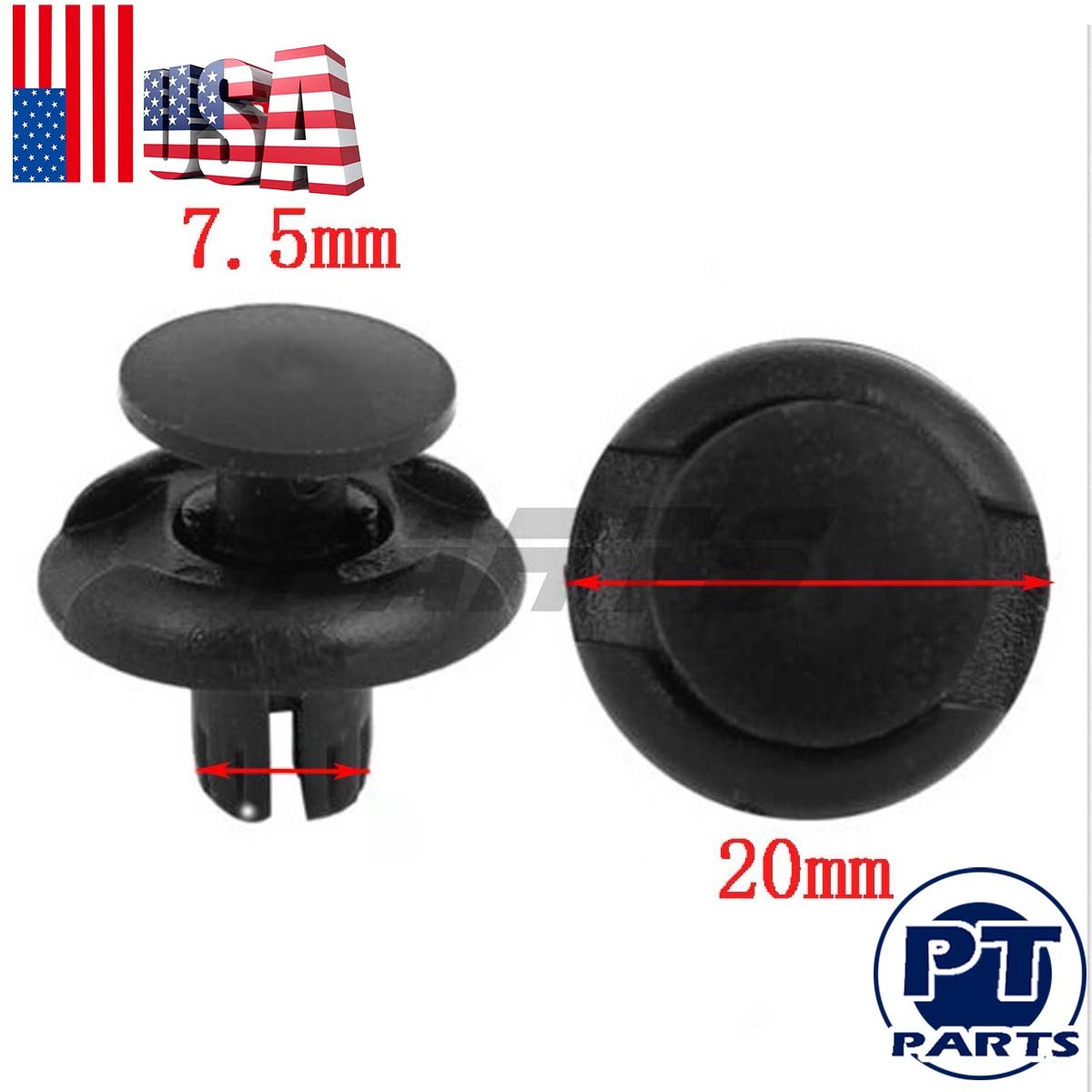 50 Pcs Front Fender Push-Type Retainer Clips 91501-S04-003 For Honda Acura  | eBay, image size:1200x1200