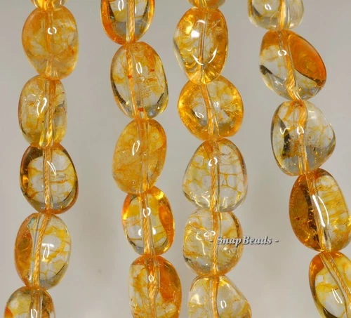 20X12-14X10 MM CITRIN QUARZ EDELSTEIN GRADUIERT NUGGET LOSE PERLEN 20 Zoll - Bild 4 von 4