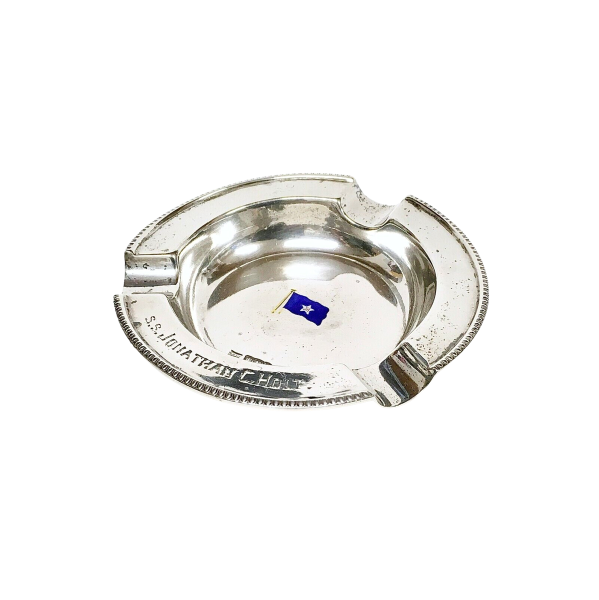 WWII Memorabilia The S.S. Jonathan C. Holt .925 Ashtray