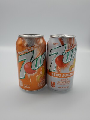 2 Full 2023 Tropical 7up Zero Sugar Limited Edition Exclusive