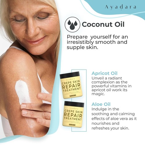 Ayadara Crepe Skin Repair Treatment, Aging & Wrinkle Lotion with Hyaluronic Acid - Picture 6 of 11