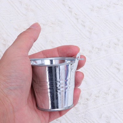 72 Pcs Weihnachtseimer Weißblech-Eimer Metalleimer Metall-Blecheimer Klein