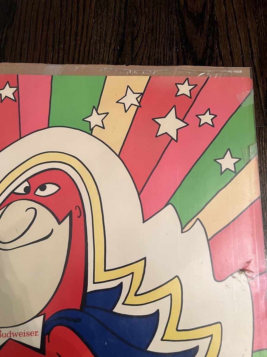 Vintage 1972 Bud Man Poster (approx 20