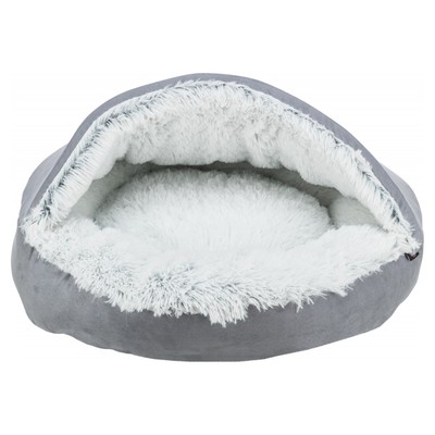 Trixie Harvey Hundehöhle – 35x26x41 Cm, Grau/Weiß-Schwarz, Plüsch Mit Rutschfester Unterseite