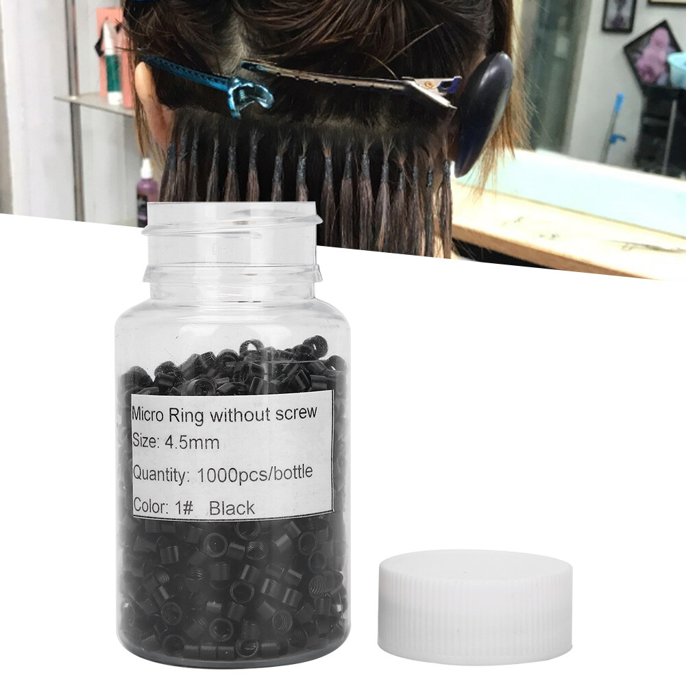 1000pcs Large Hole Copper Tube Beads | Micro Links For I-Tip Hair Extensions | Blonde, Brown, Black Shades 3 thumbnail image